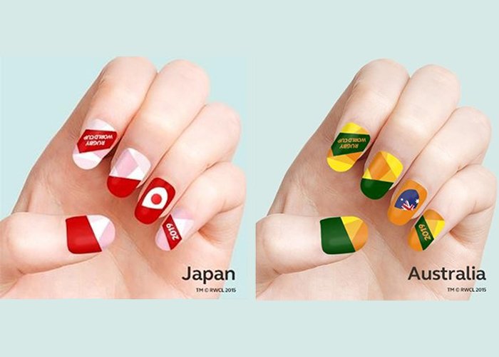 Canon Releases Nail Sticker Designs For All 20 Teams Competing In Rugby World Cup 2019TM!