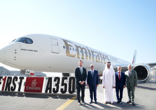 Emirates unveils its first A350 Aircraft