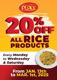 Nigeria: The Place Restaurant Launches Exciting Promotion with 20% Off Rice Dishes