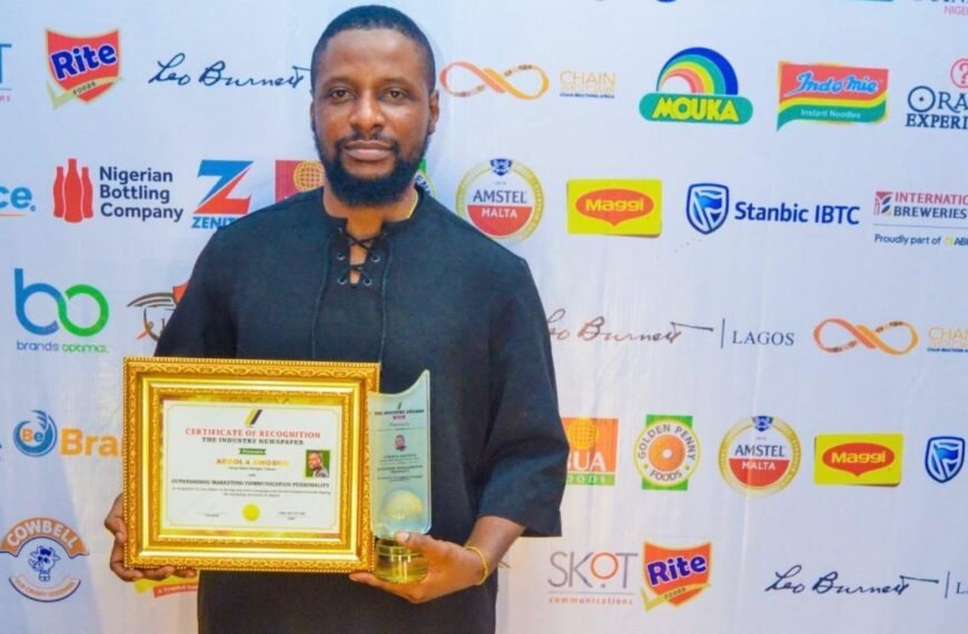 Adeola Amosun Shines at Industry Summit 2026, Wins Top Marketing Communications Award